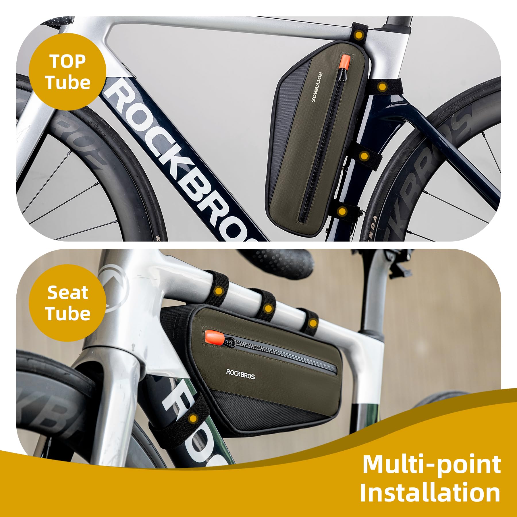 ROCKBROS Bike Frame Triangle Bag 1.5L