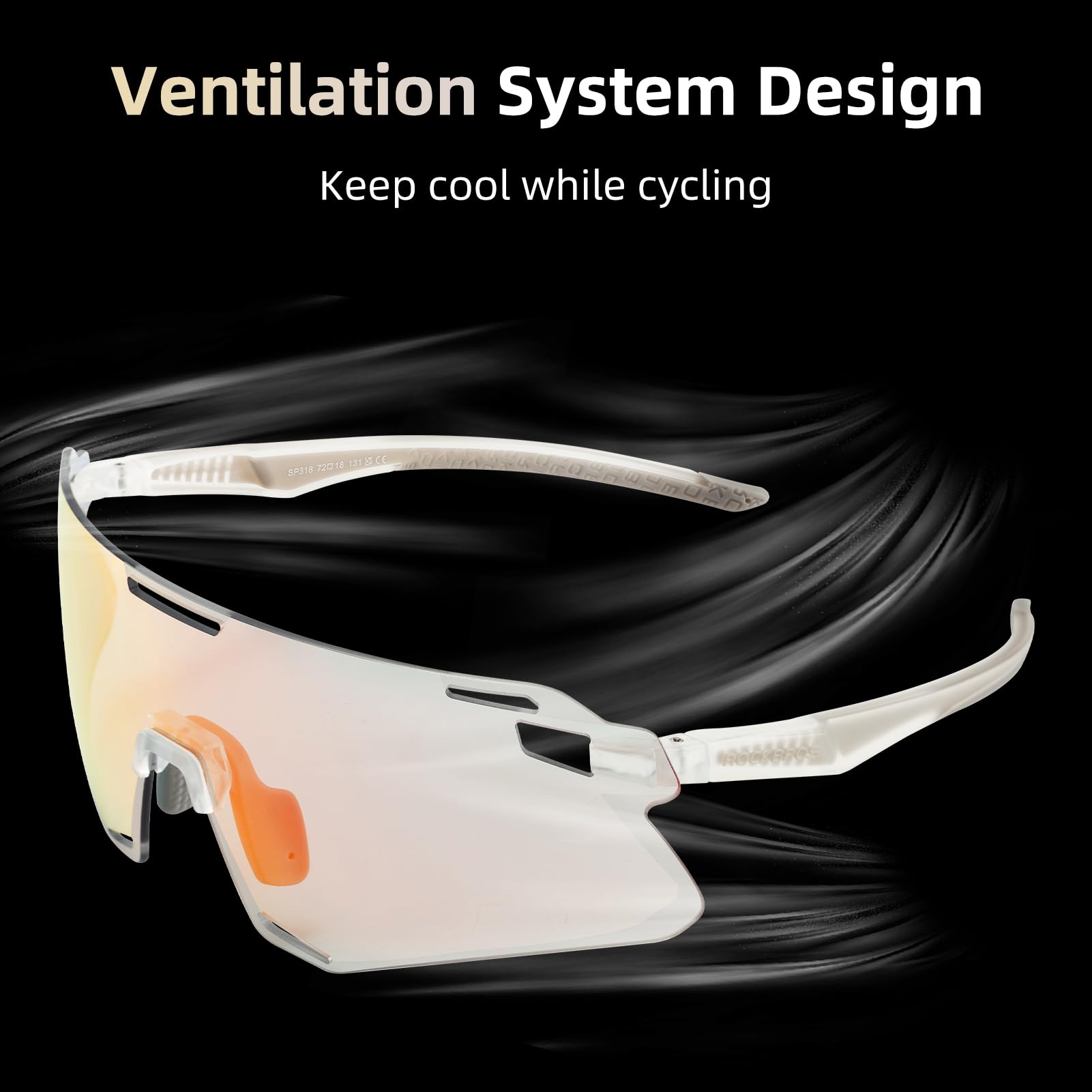 ROCKBROS Photochromic Cycling Sunglasses Frameless - SP318