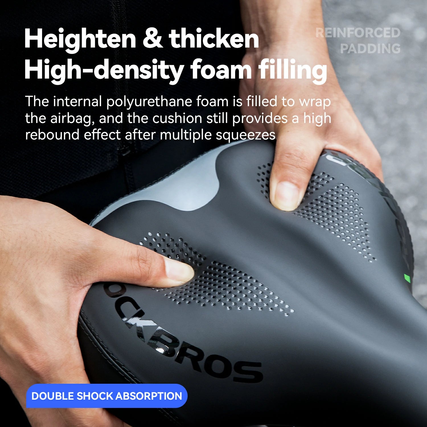 Adjustable Air Cushion Bike Saddle Wide Comfort Shock Absorbing Seat