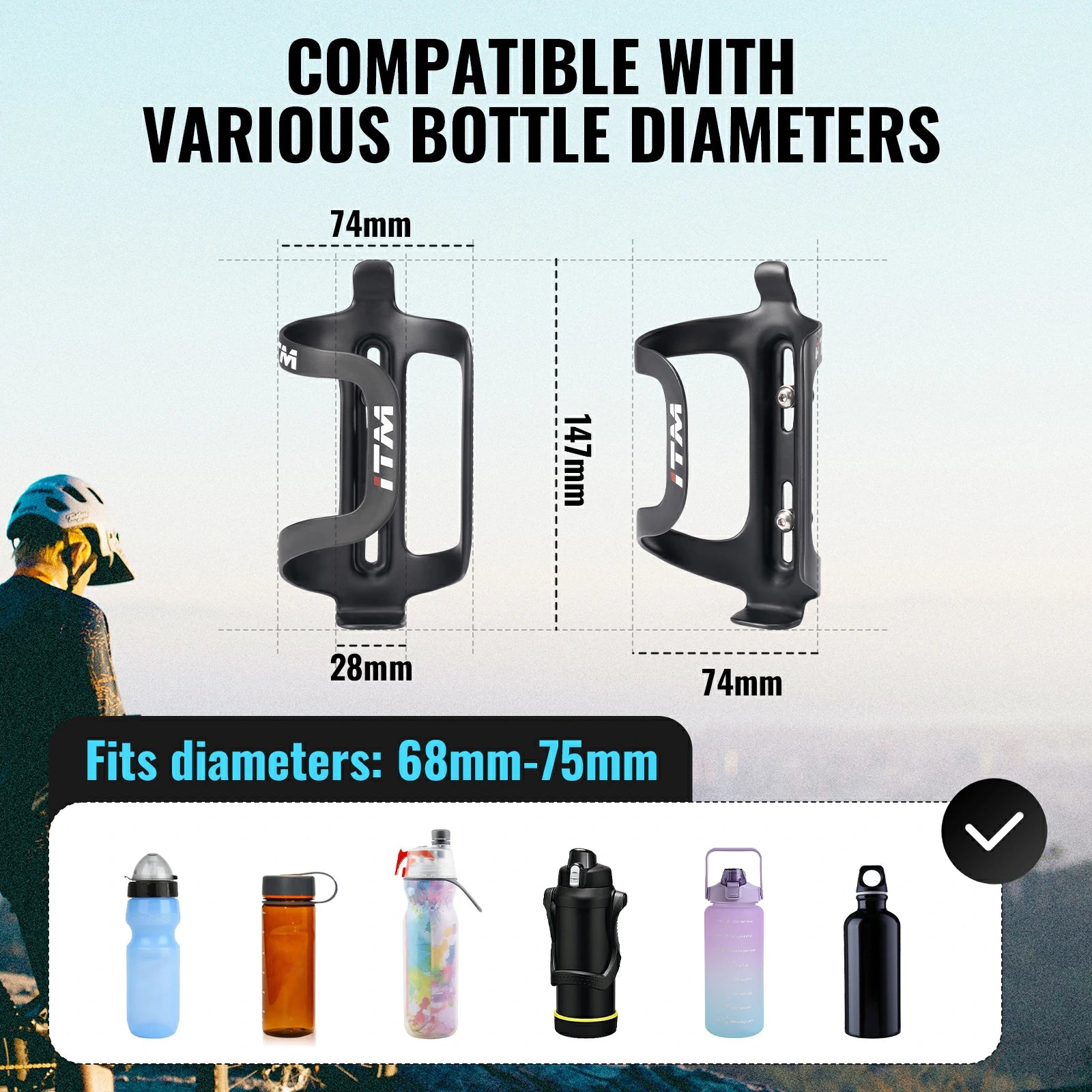 ROCKBROS itm bike bottle cage carbon fiber ultralight sturdy
#Model_FX1