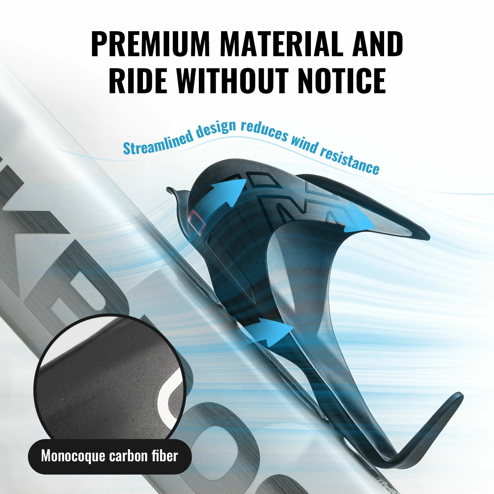 ROCKBROS itm bike bottle cage carbon fiber ultralight sturdy
#Model_ESTREL BLACK
