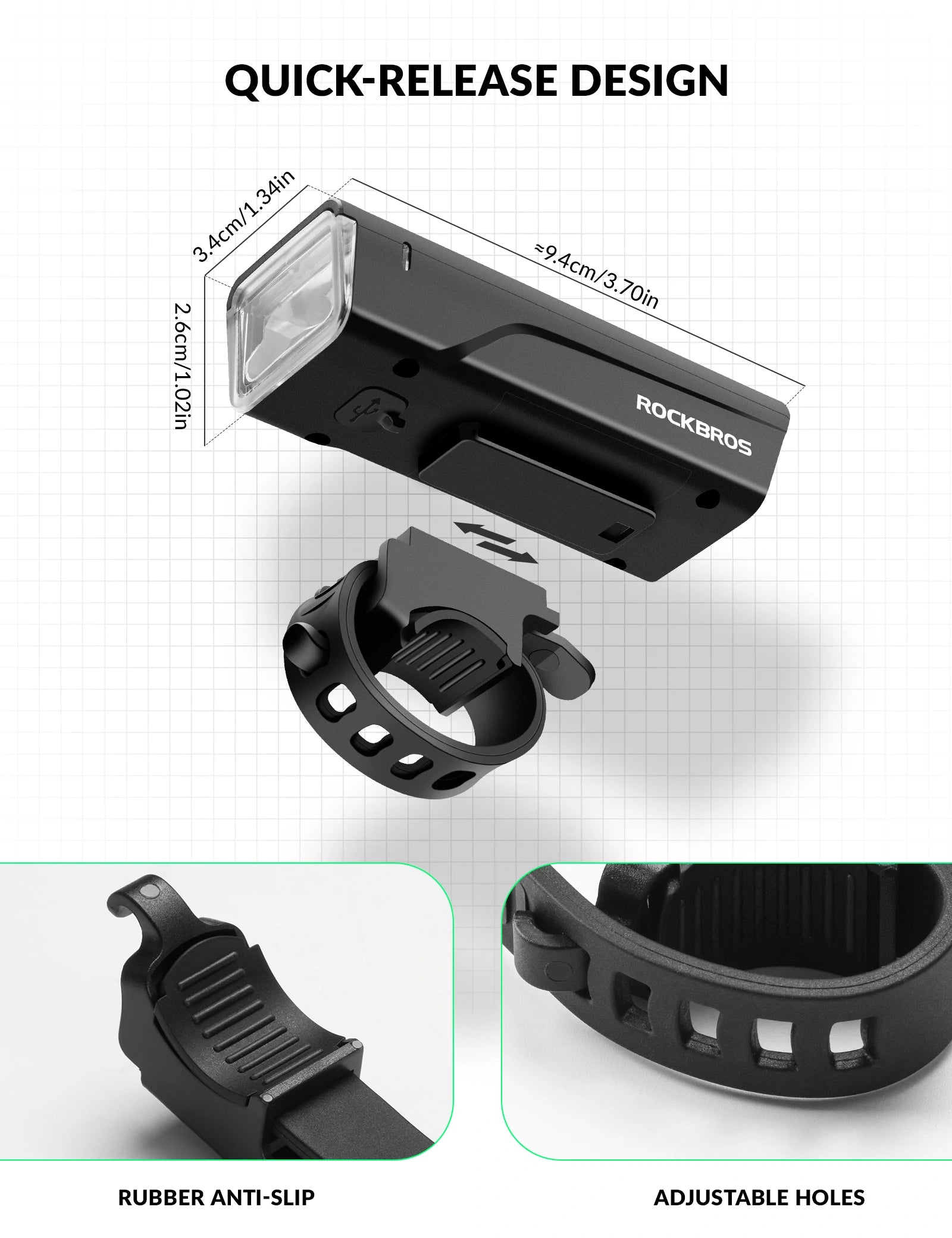 Kids’ Bike Light 260 Lumens Bright Front Safety Light