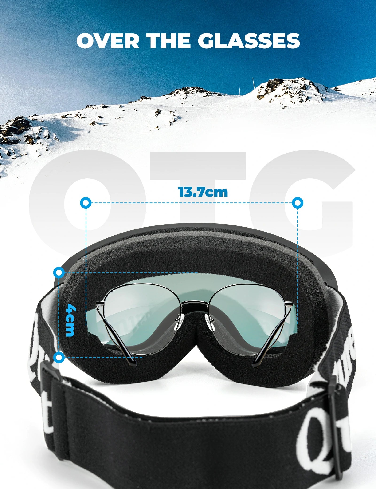 kids otg ski goggles with uv400 protection#Eyewear lens color_Black Red