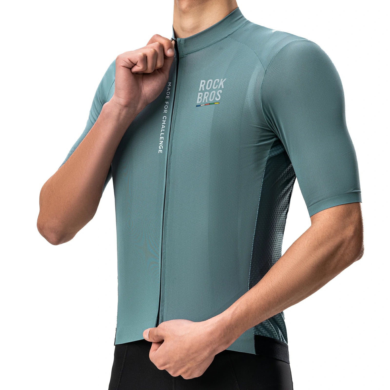 Men’s Lightweight Cycling Jersey with Rear Pockets & YKK Zip#Color_Blue