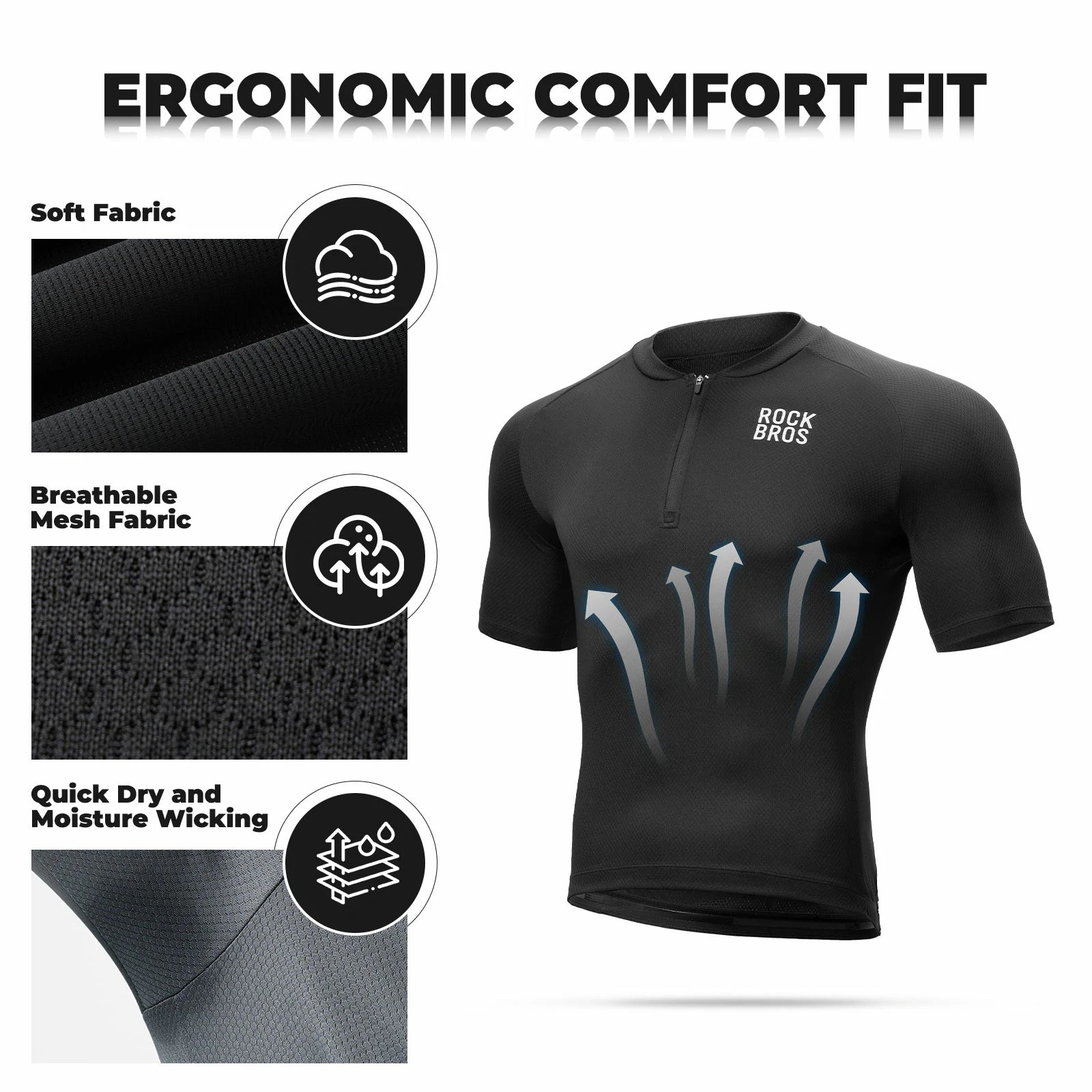 Lightweight Performance T-Shirt YDDX007#Color_Black