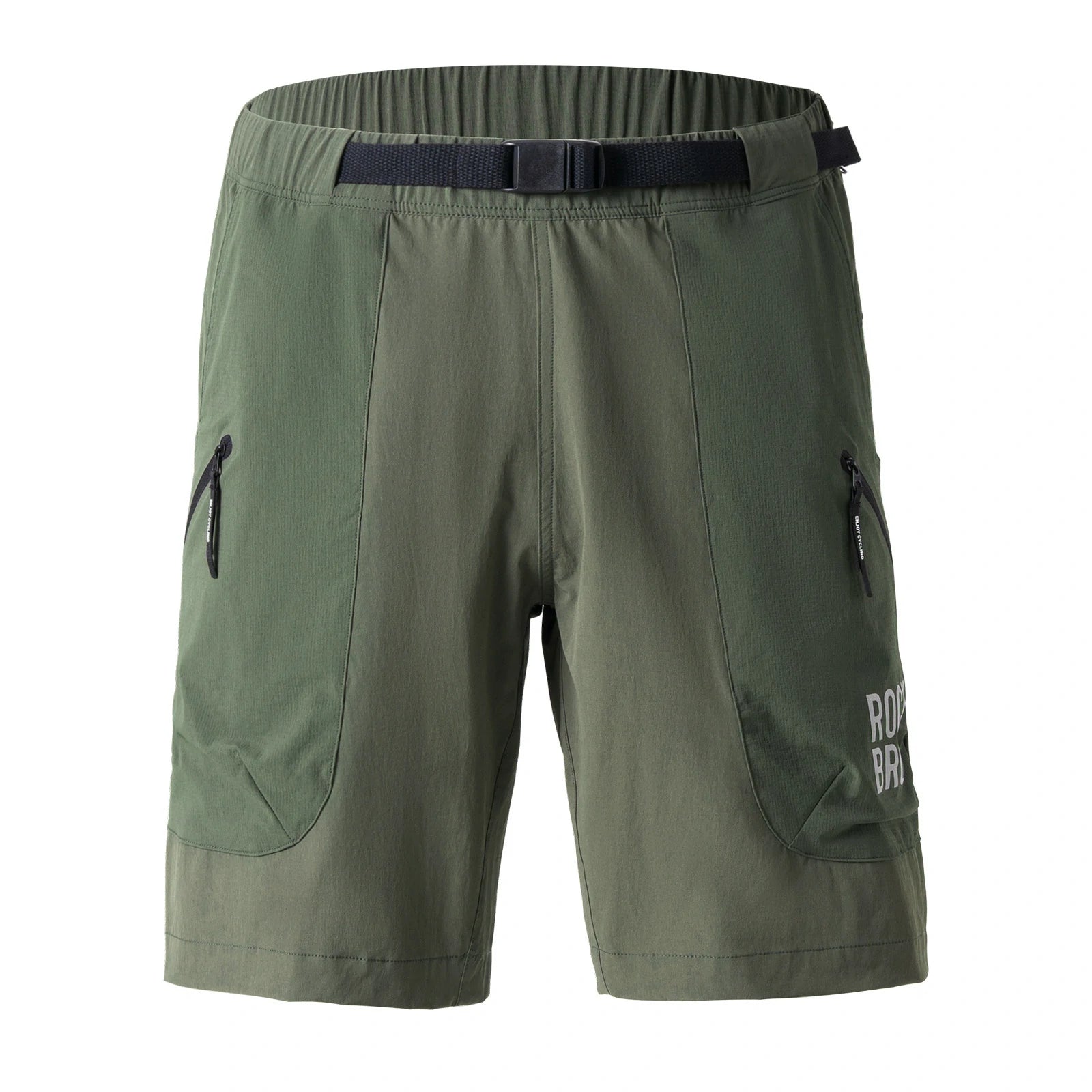 Lightweight Sports Shorts with Magnetic Waist & Secure Pockets#Color_Green