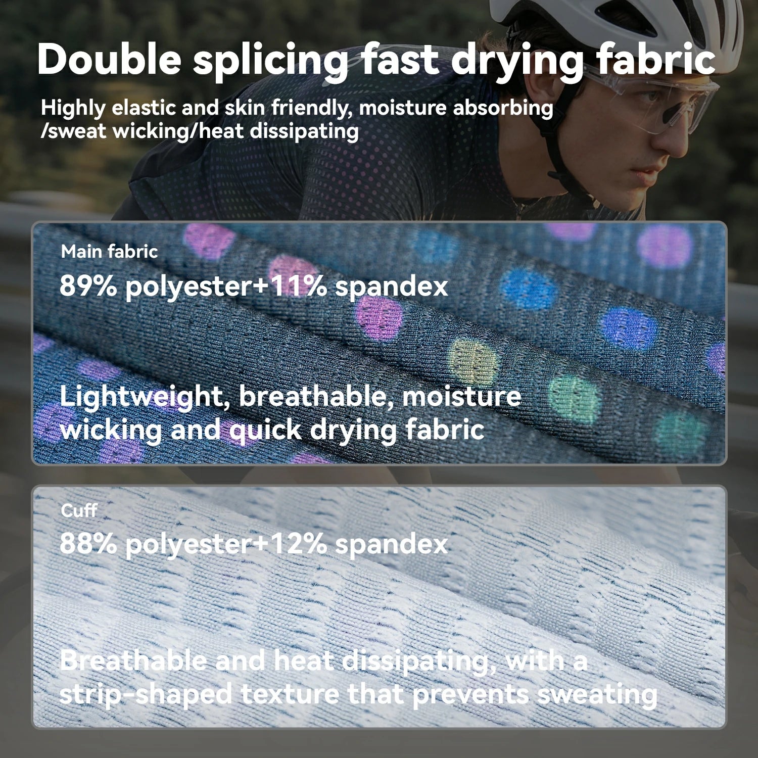 Lightweight Summer Cycling Jersey with Rear Pockets