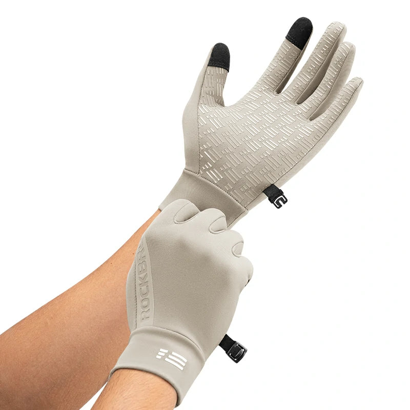 Lightweight Winter Cycling Gloves Windproof & Touchscreen#color_apricot
