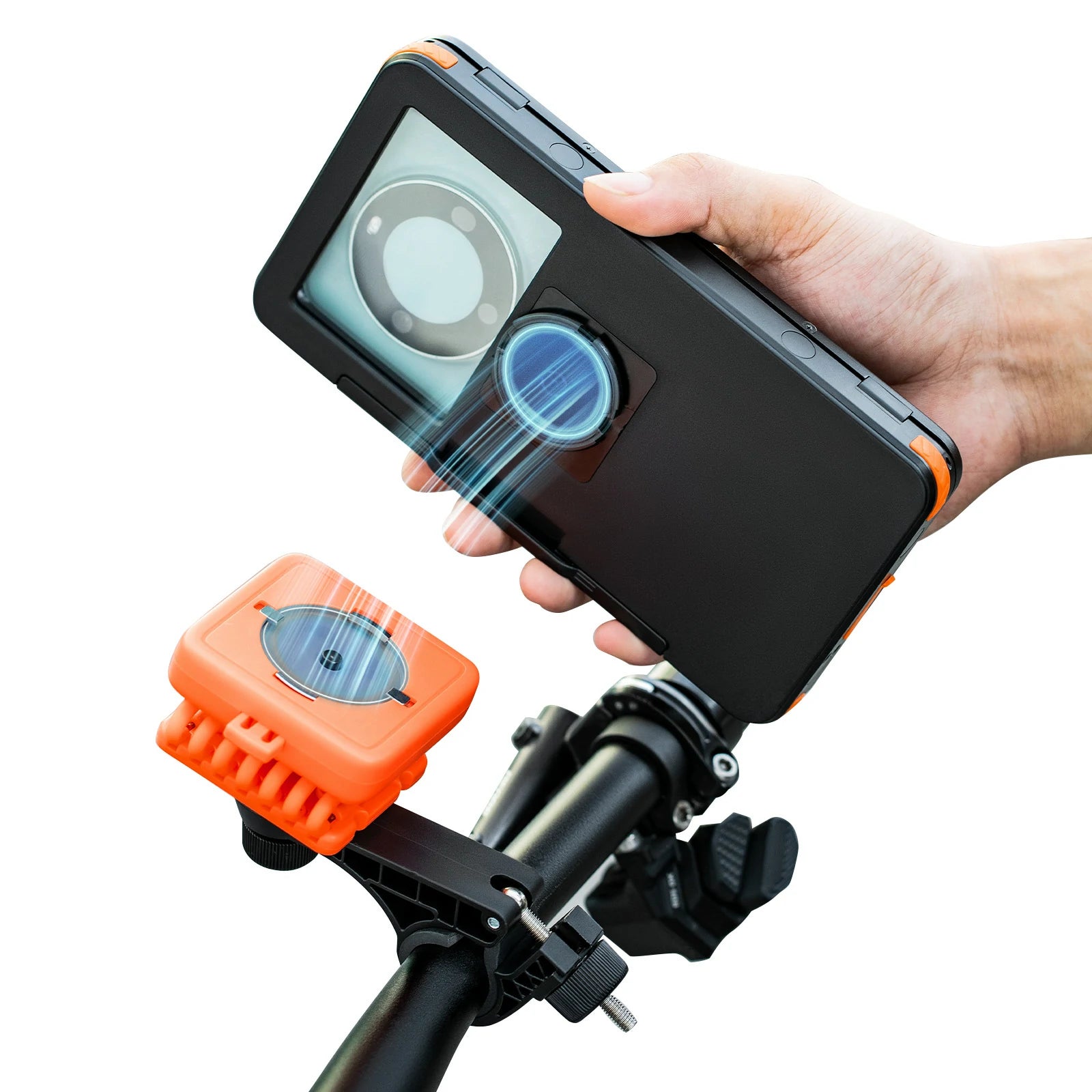 Magnetic Quick-Release Waterproof Bike Phone Mount#color_orange