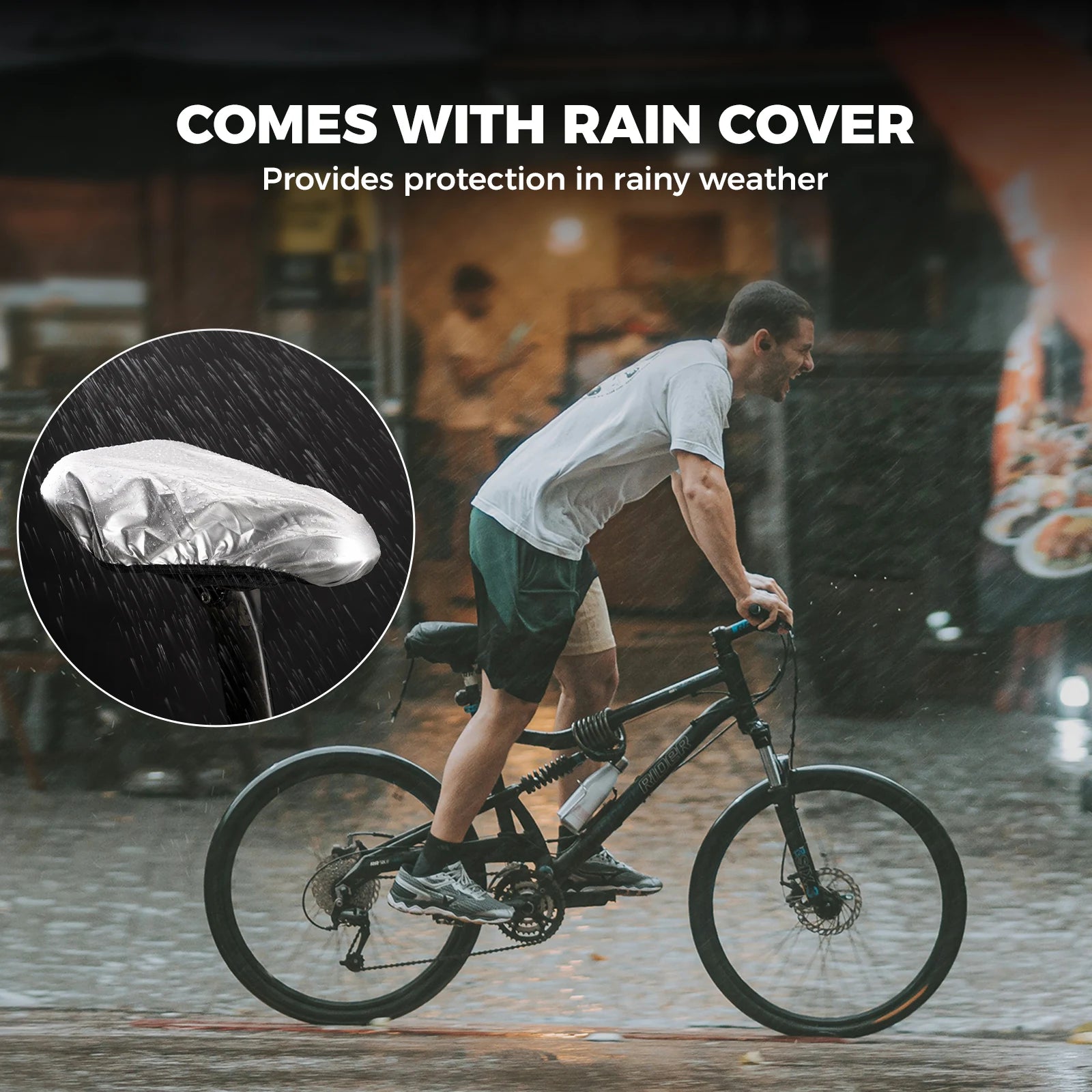 Memory Foam Bike Seat Cover with Air Cushion
