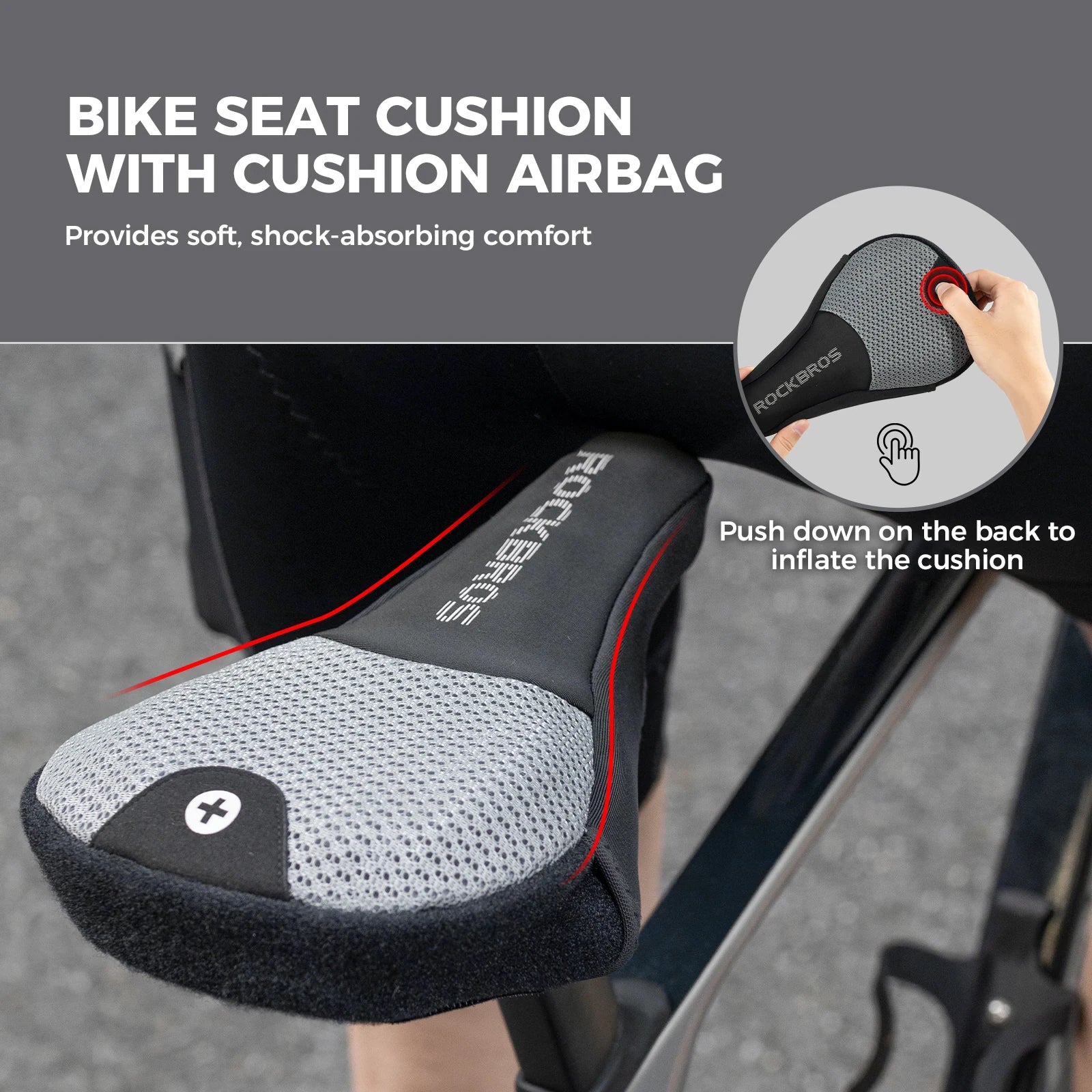 Memory Foam Bike Seat Cover with Air Cushion