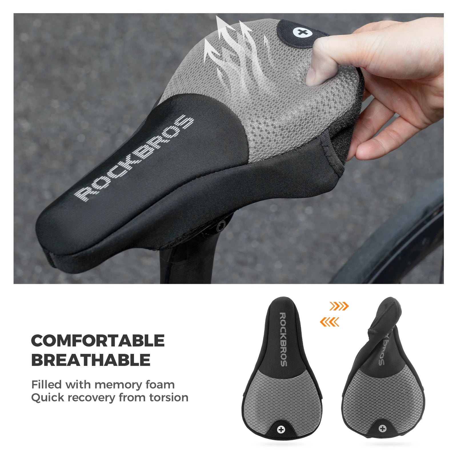Memory Foam Bike Seat Cover with Air Cushion
