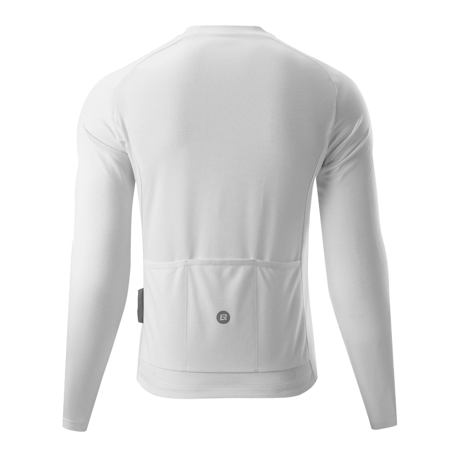 Men’s Lightweight Long Sleeve Cycling Top for Commuting#Color_White