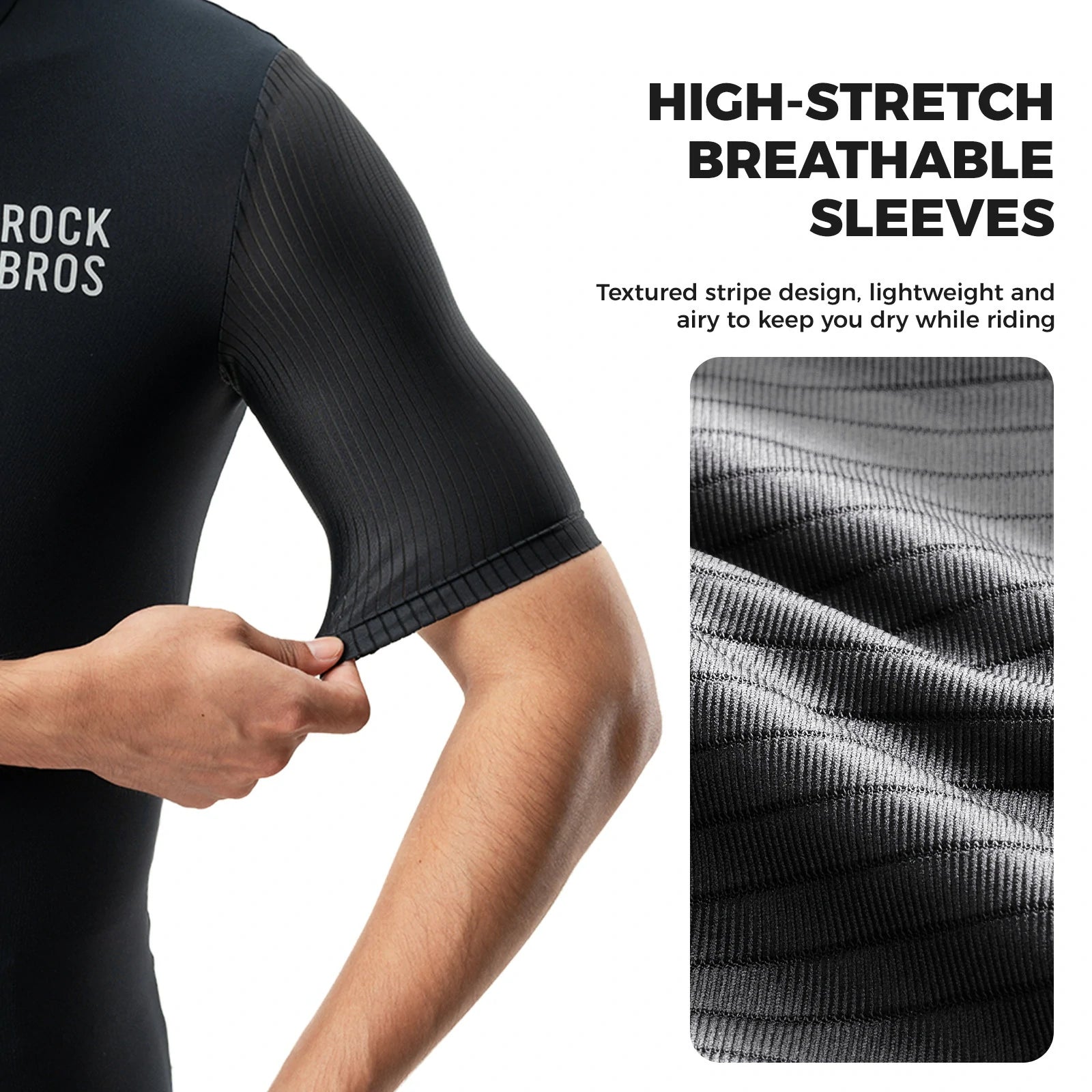 Men’s Cycling Jersey Short Sleeve Road Bike Jersey#Color_black