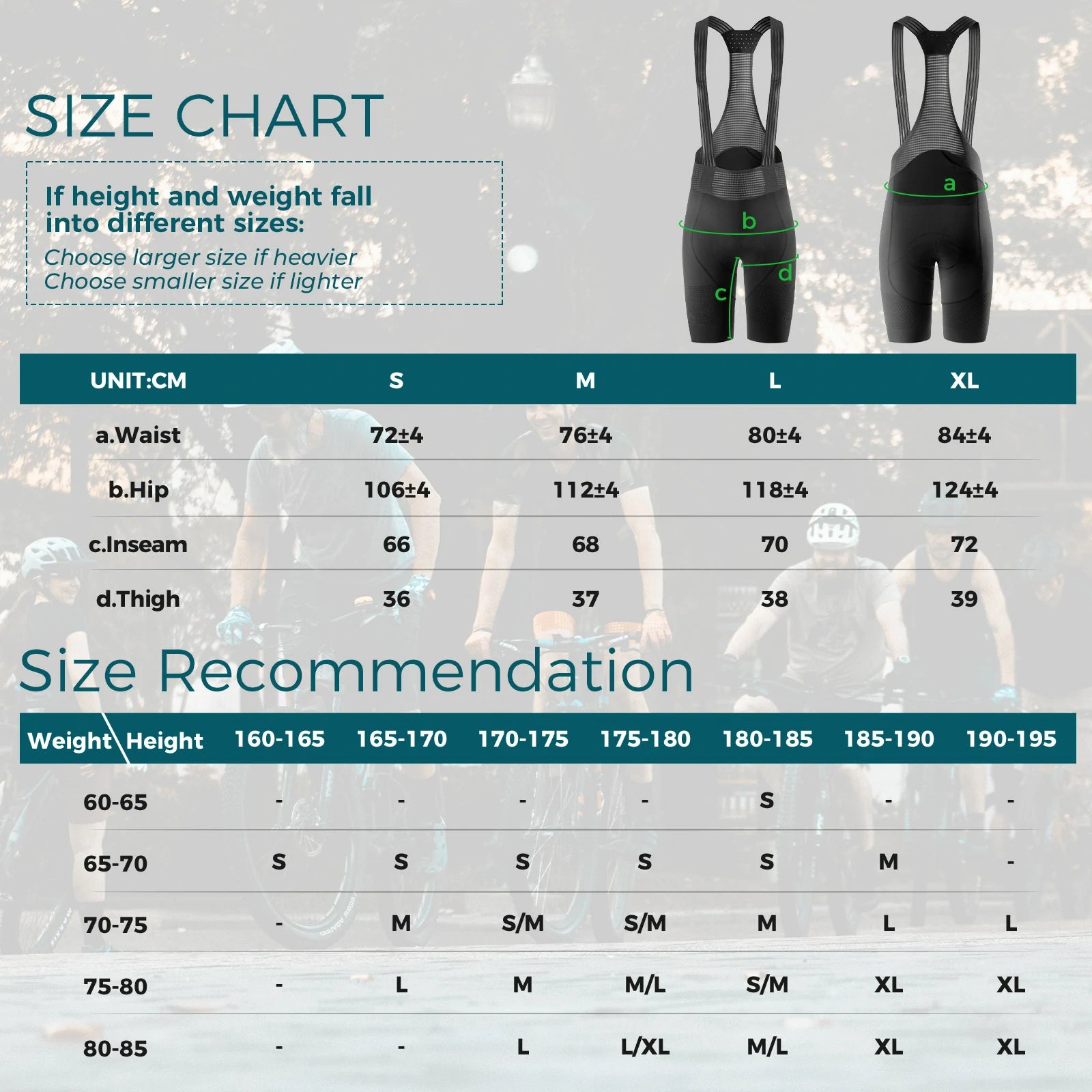 ROCKBROS mens cycling bib shorts padded high-elastic