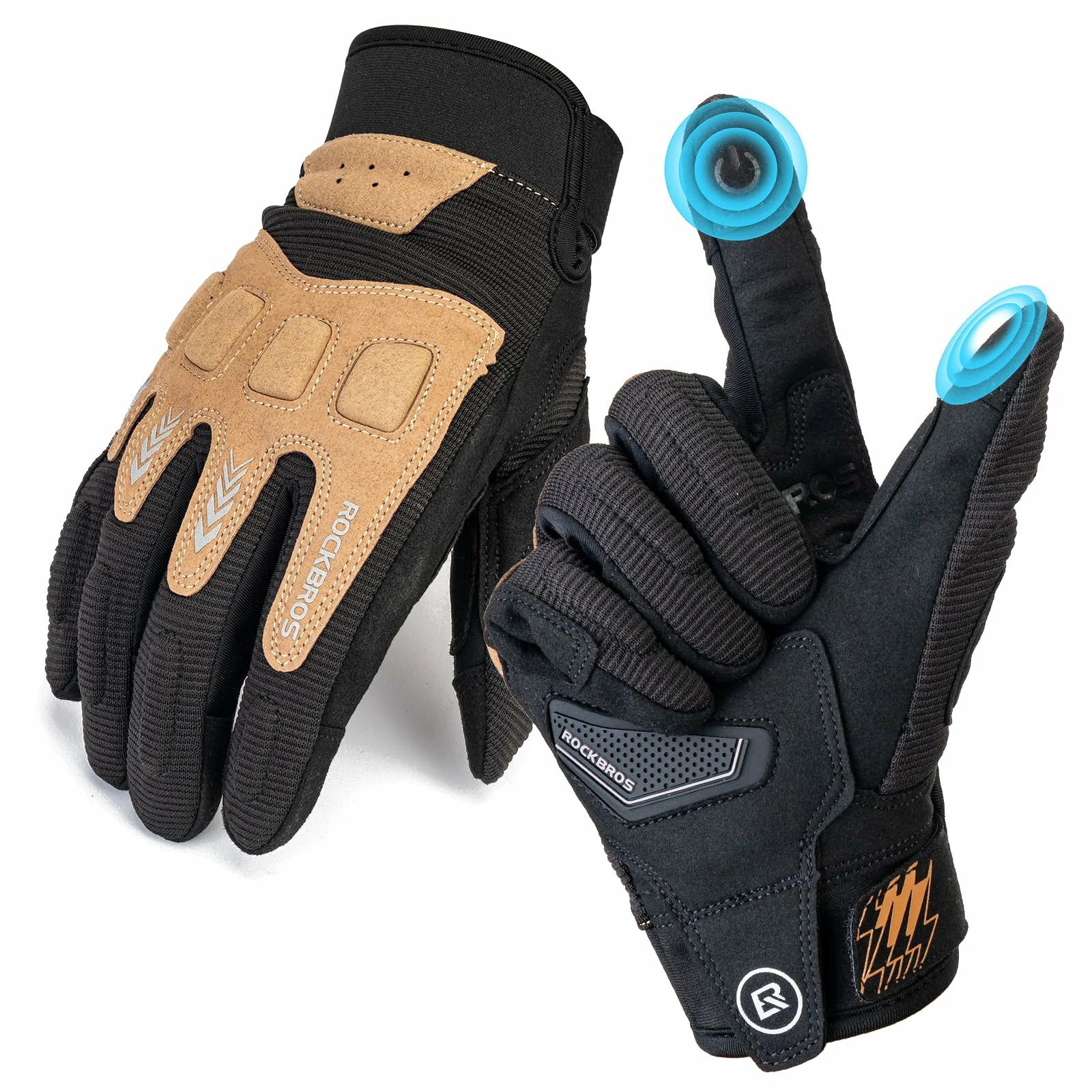 Mens Cycling Gloves Touchscreen Full Finge Winter Autumn Outdoor Climbing Hiking