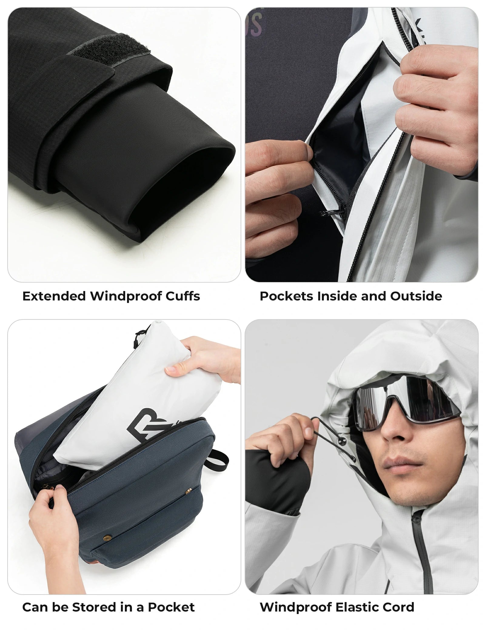 Windproof graphene cycling jacket for men with adjustable heating settings