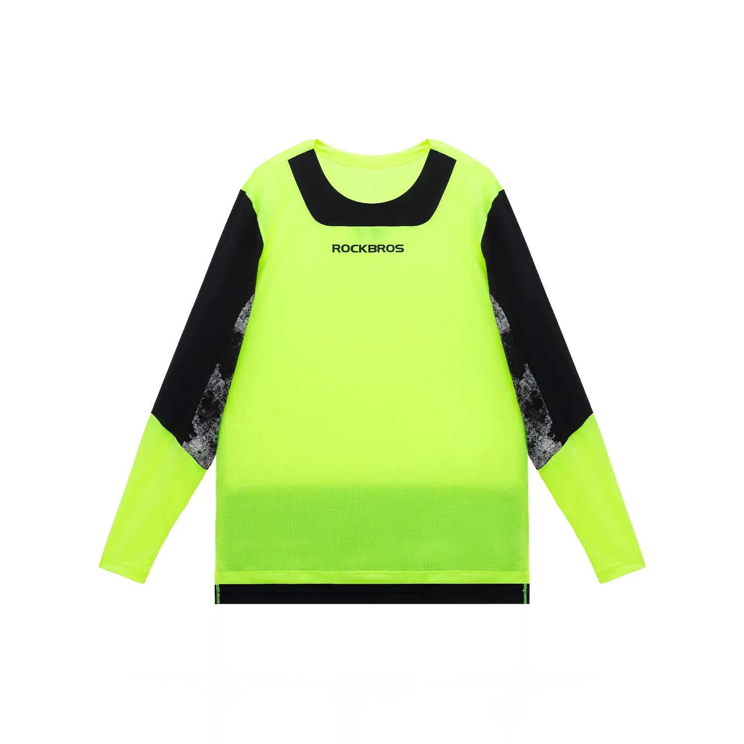 Men's Long Sleeve MTB Jersey with Breathable Fabric & Drop Tail