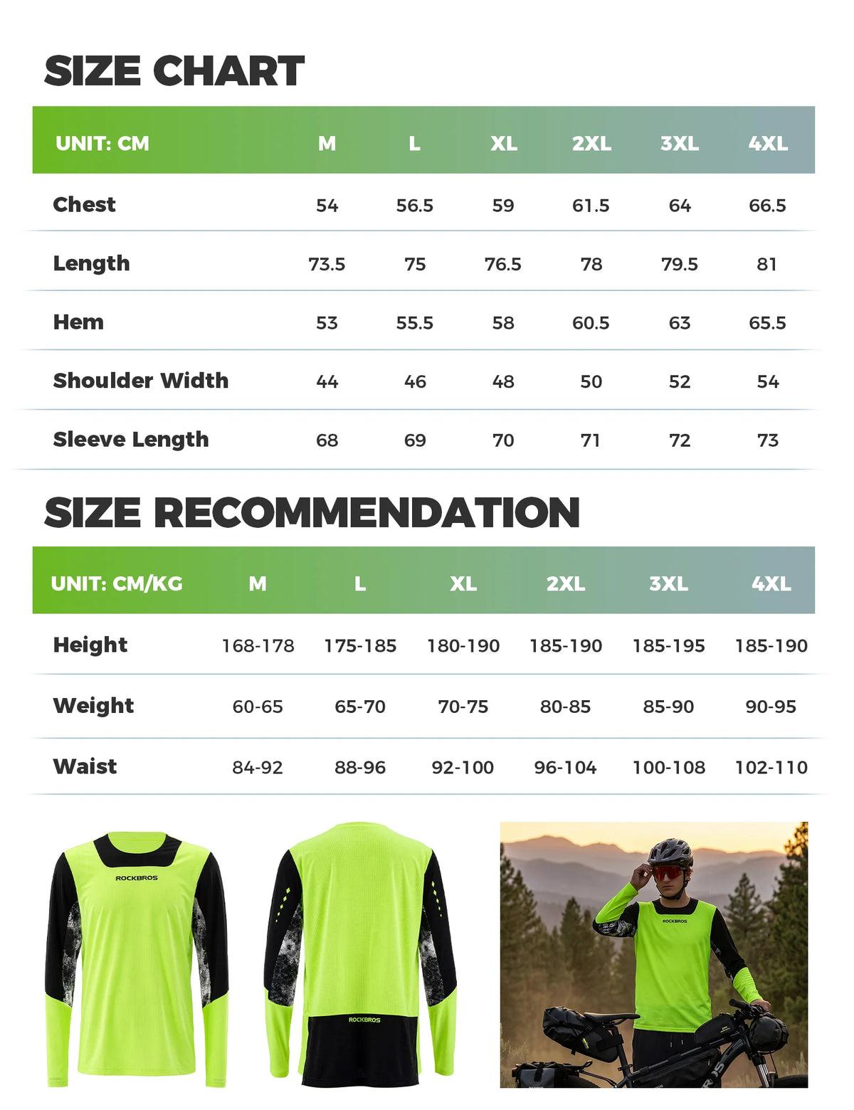 Men's Long Sleeve MTB Jersey with Breathable Fabric & Drop Tail