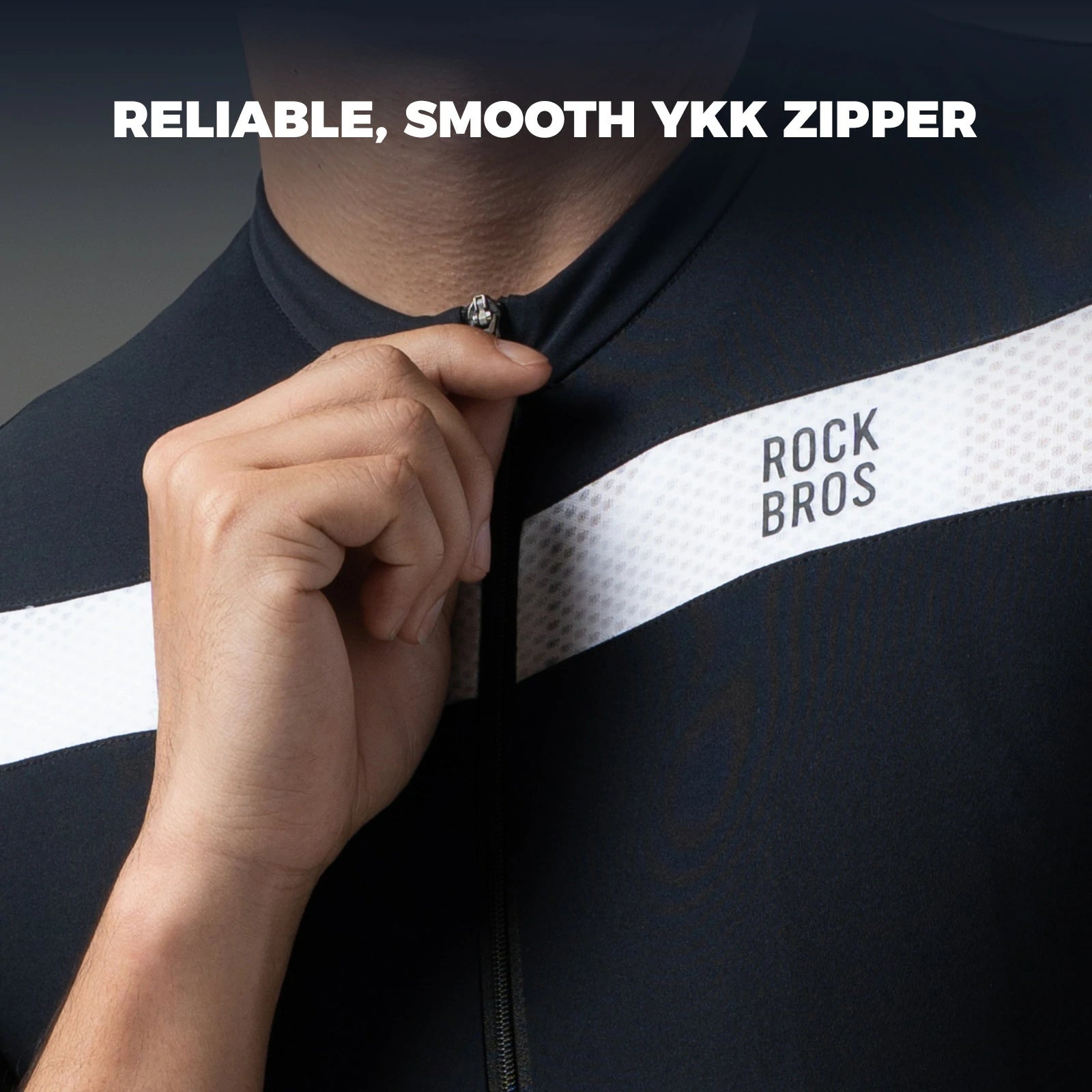 ROCKBROS mens short sleeve cycling jersey breathable mesh full zip