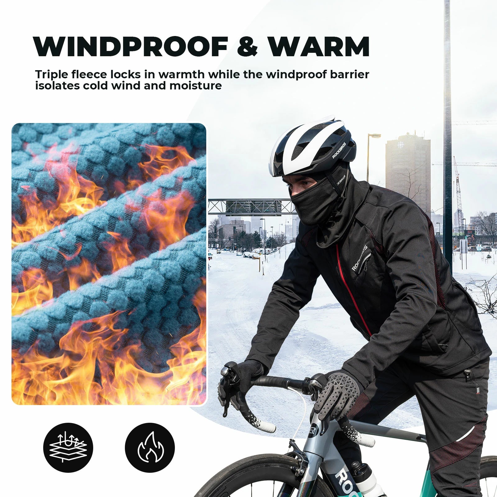 Men’s winter waterproof windproof cycling trousers designed for comfort and protection during outdoor rides