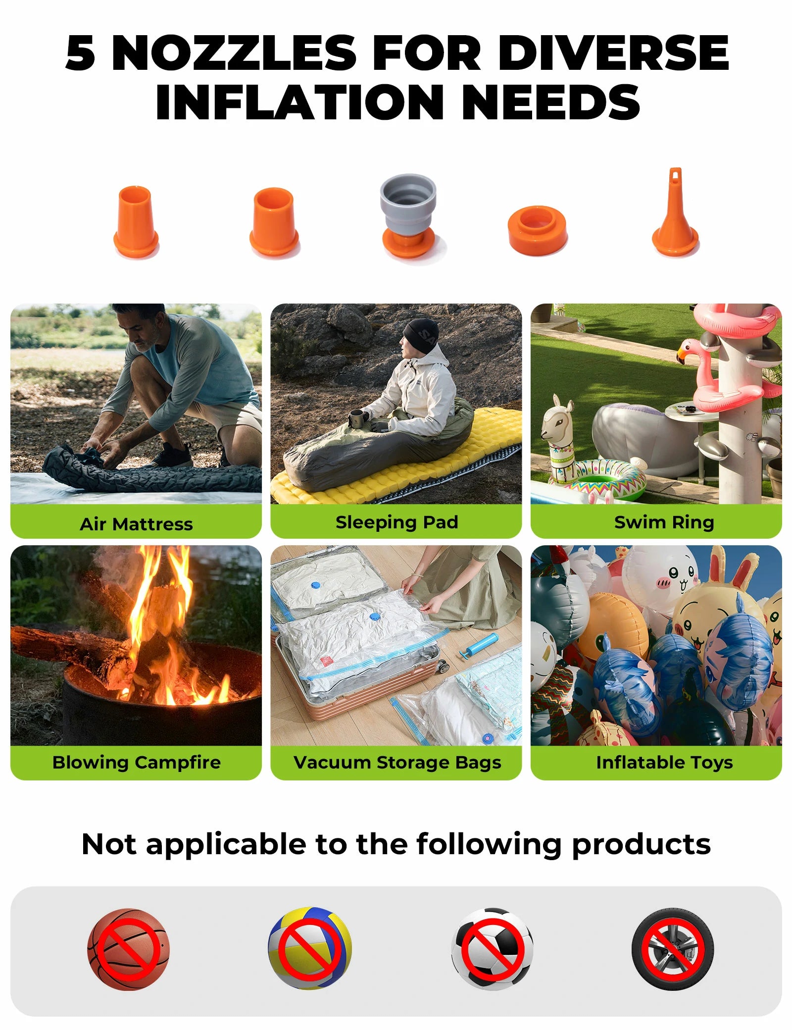 ultralight electric air pump for camping and outdoor use