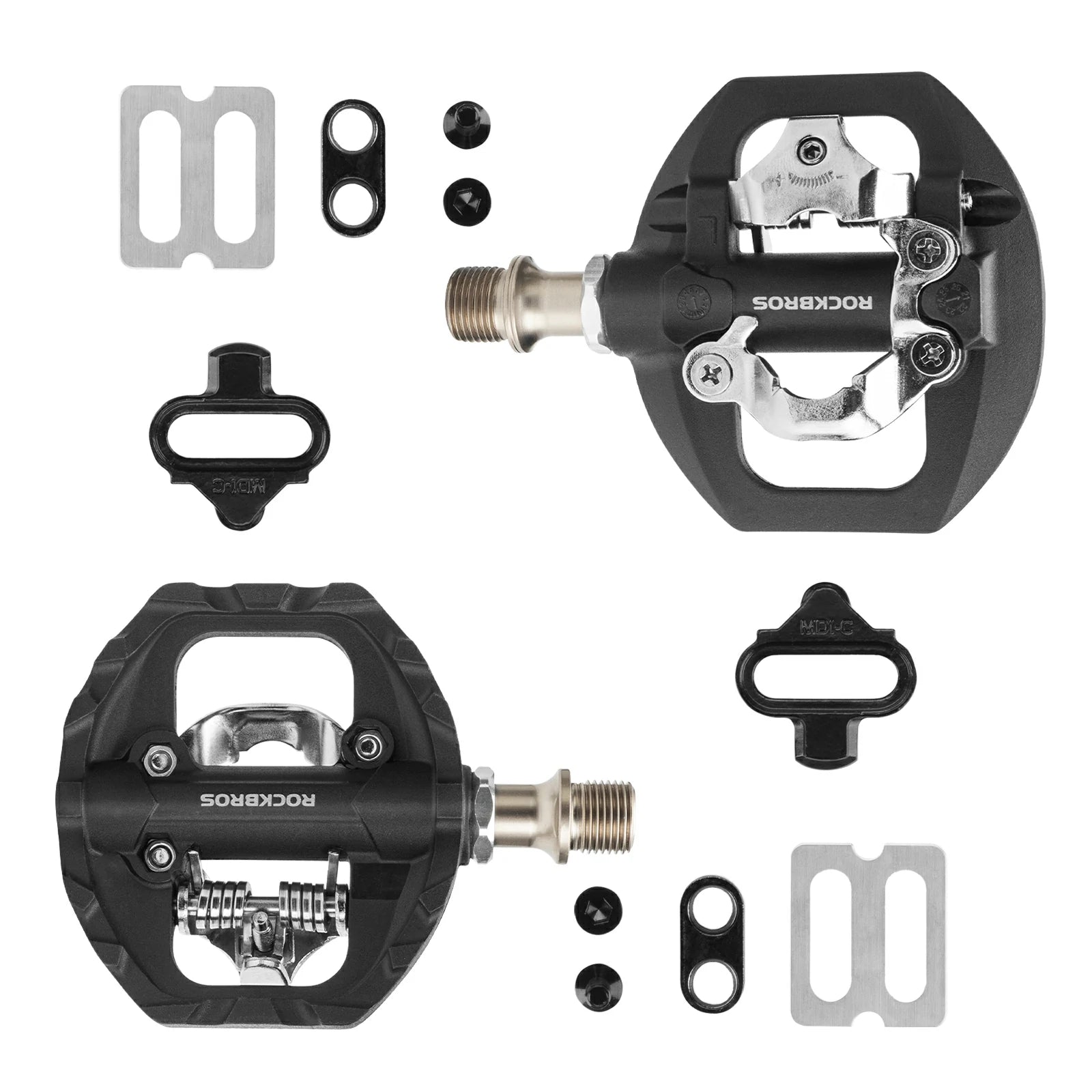 ROCKBROS mountain bicycle pedals 2 in 1 SPD & flat pedals