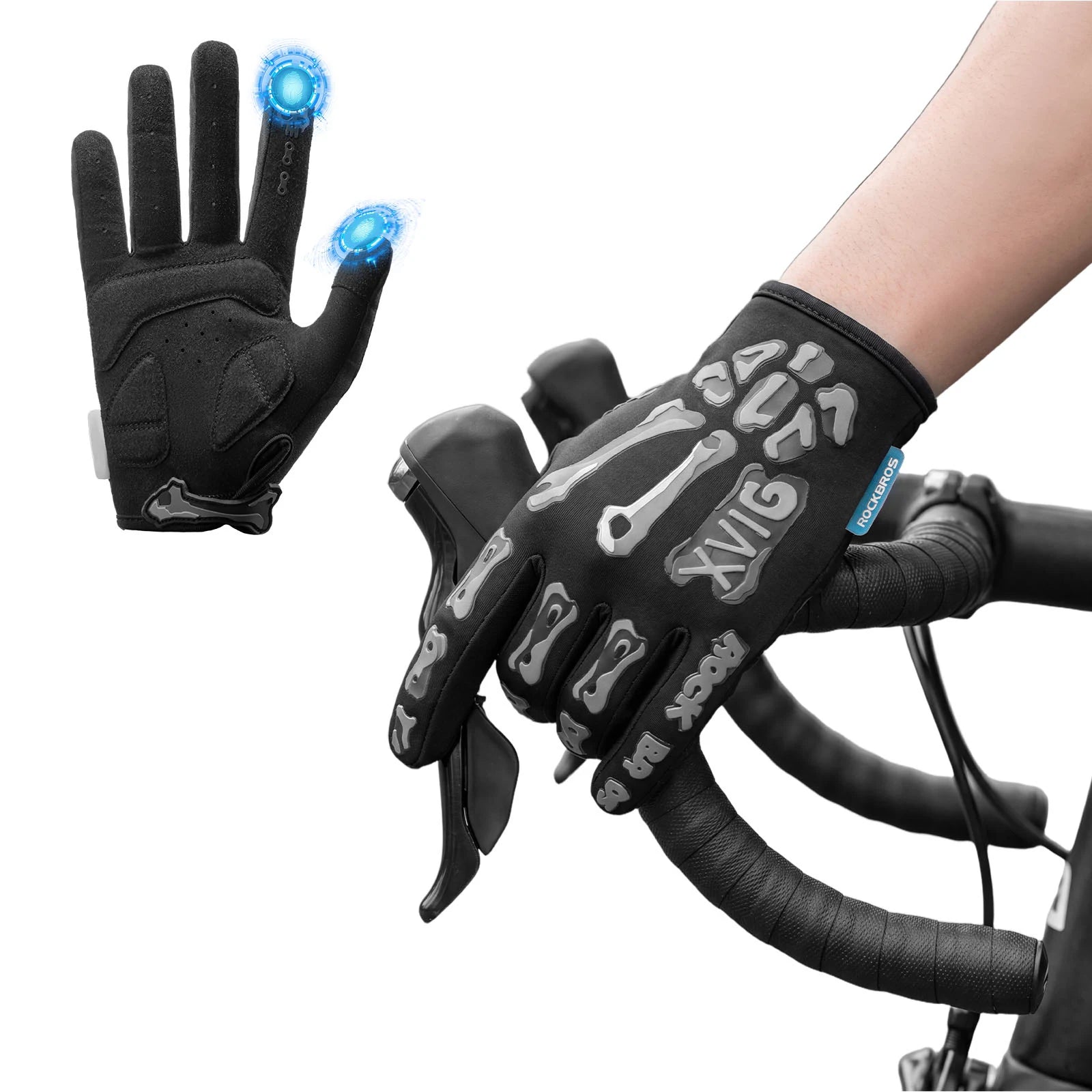 Cycling Gloves with Padded Palms & Touchscreen Fingers