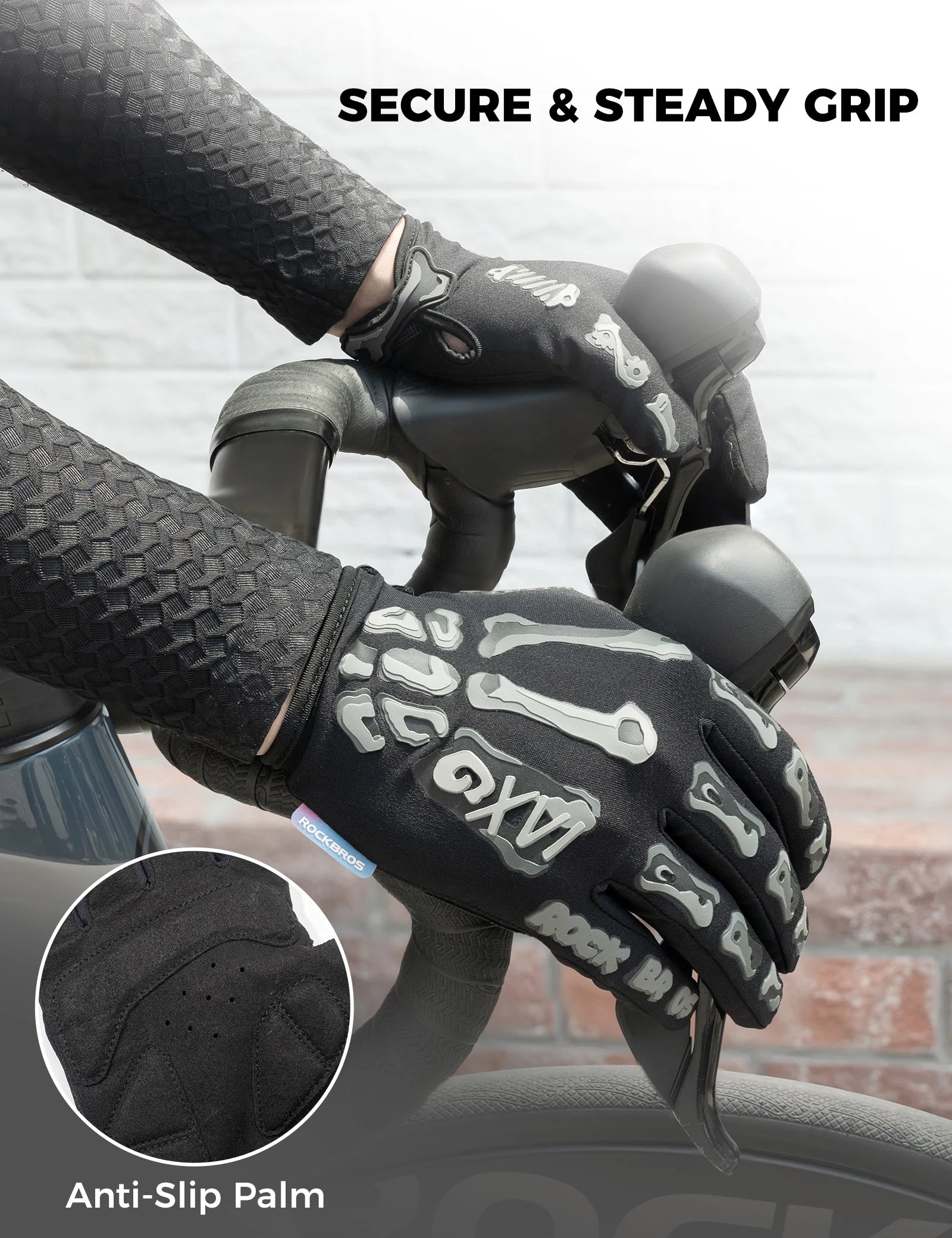 Cycling Gloves with Padded Palms & Touchscreen Fingers
