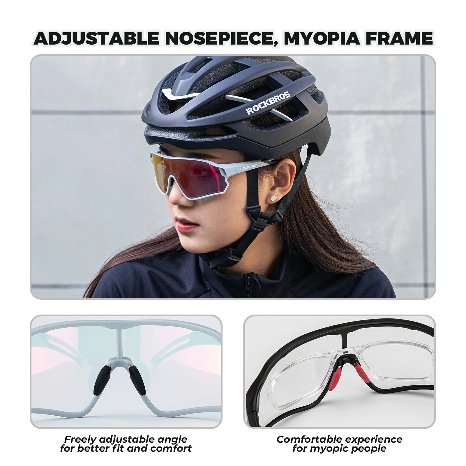 Cycling sunglasses photochromic uv400 protection for men and women