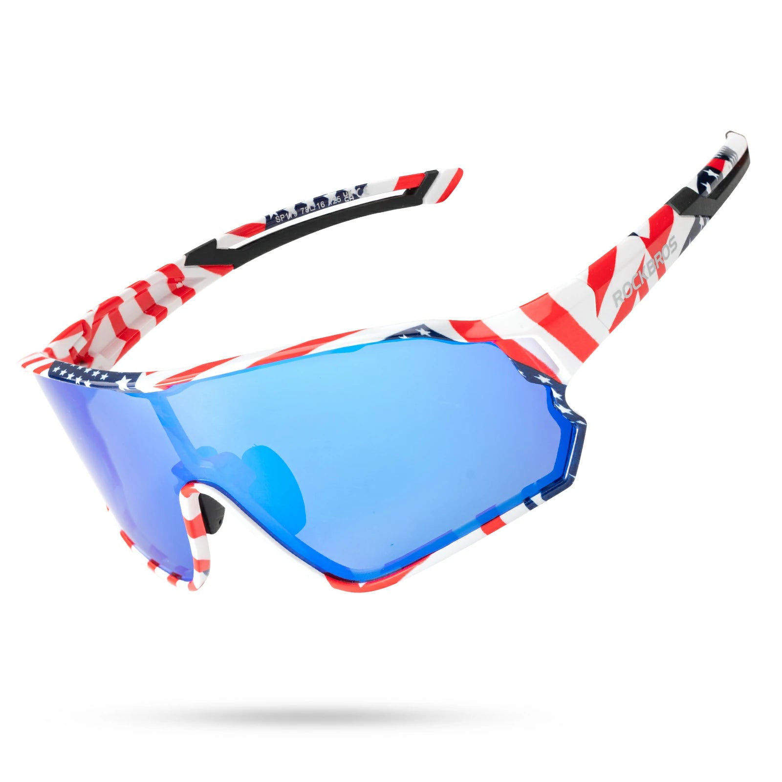 Full frame sports sunglasses with polarized lenses uv400 protection#Color_Black Red