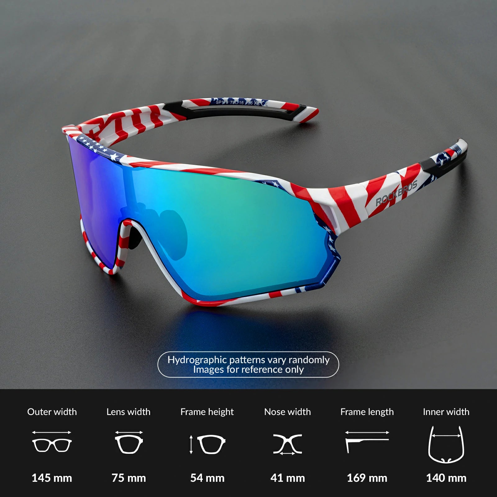 Full frame sports sunglasses with polarized lenses uv400 protection#Color_Black Red