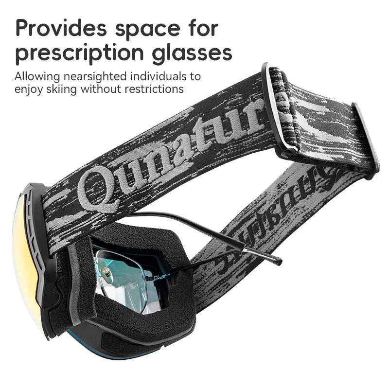 Headlamp with prescription glass holder by Qunatur on a white background