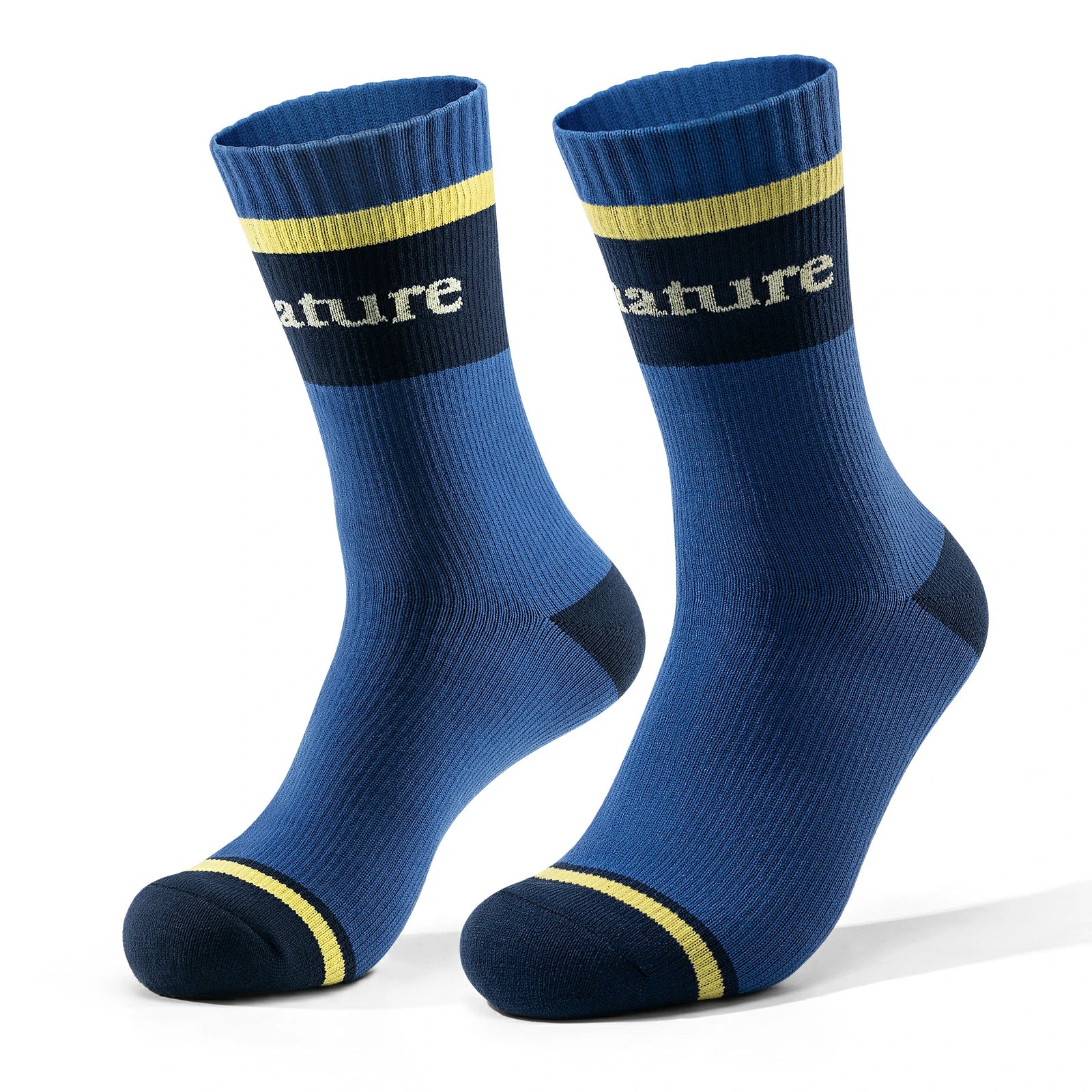 qunature mid-calf waterproof socks #Color_Blue
