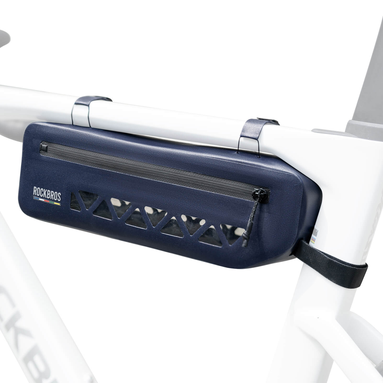 road to sky 100% waterproof bike frame bag model as-142 with secure storage #Color_Blue