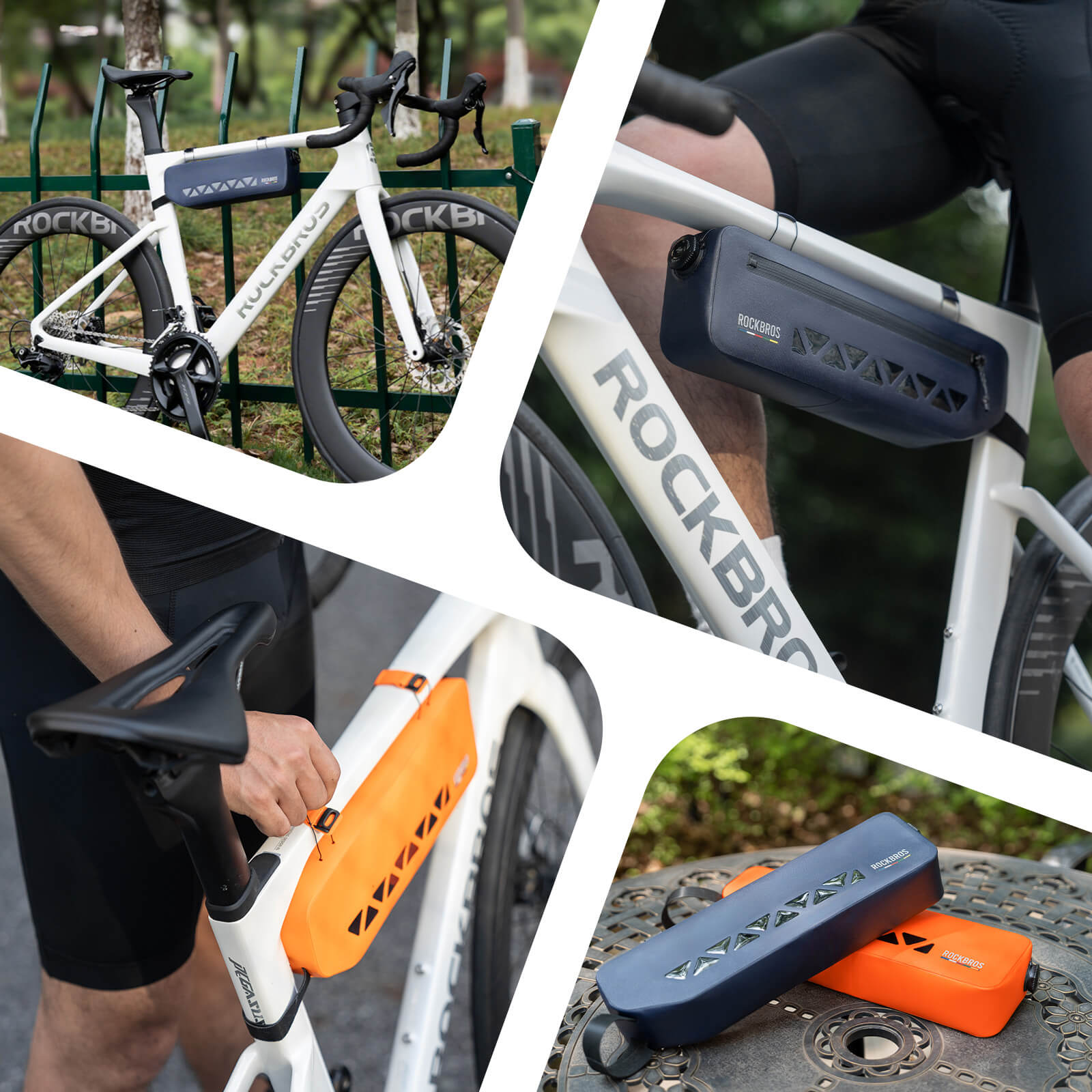 road to sky 100% waterproof bike frame bag model as-142 with secure storage