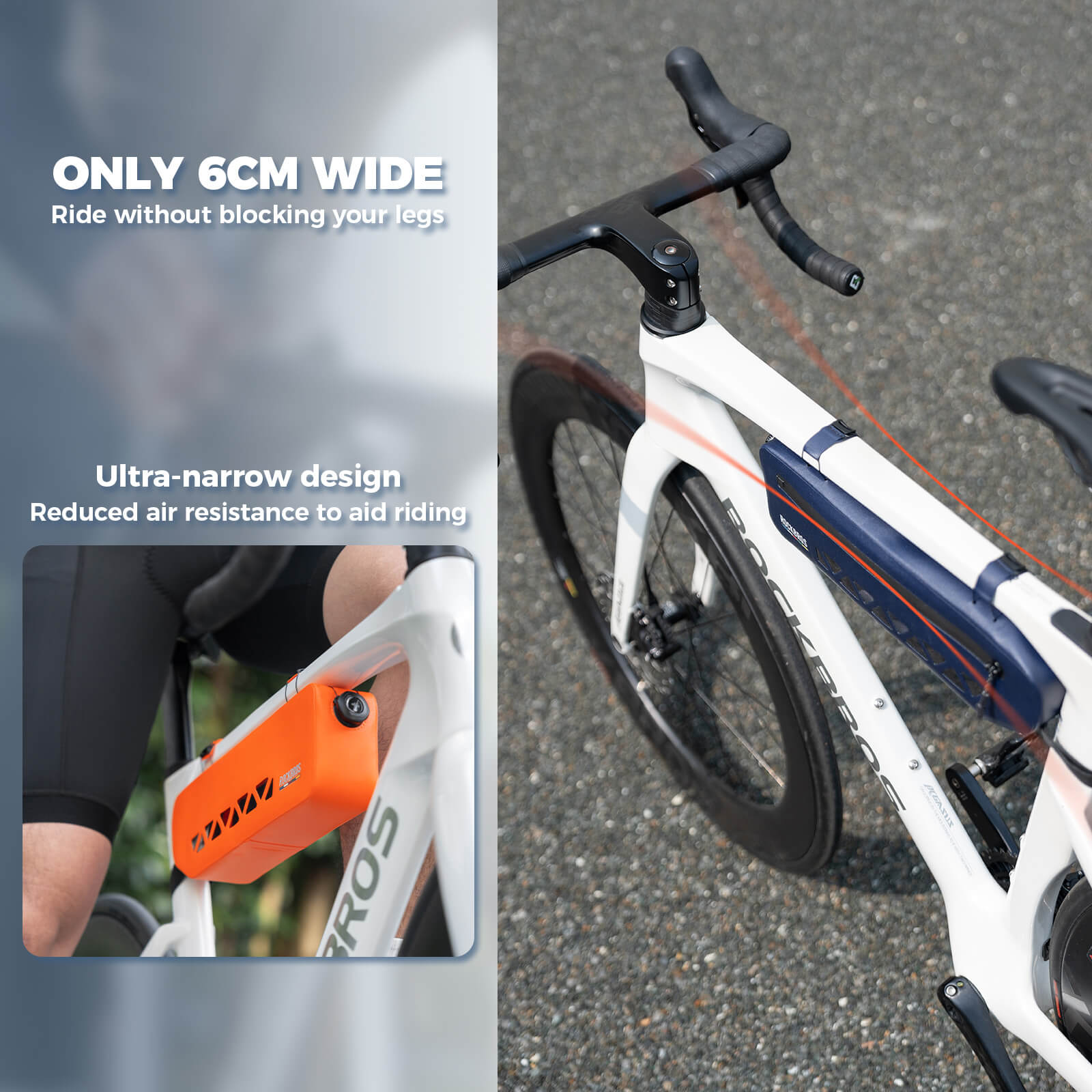 road to sky 100% waterproof bike frame bag model as-142 with secure storage