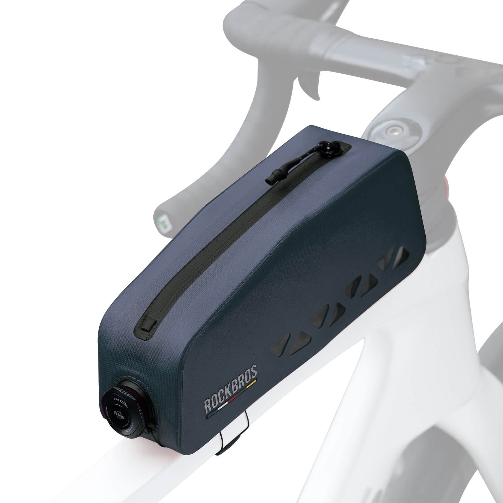 road to sky 100% waterproof bike frame bag model as-142 with secure storage #Color_Blue