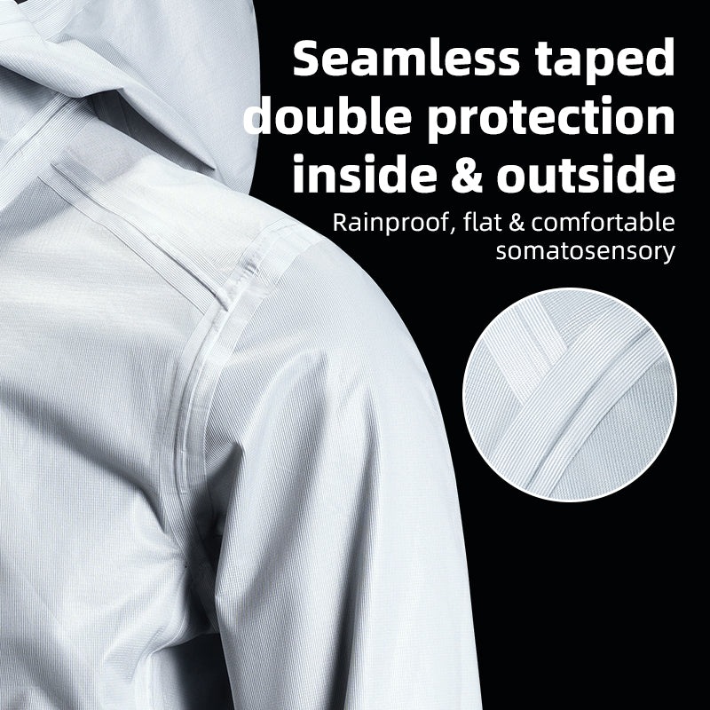 road-to-sky ultralight foldable rain jacket in hi-vis colour