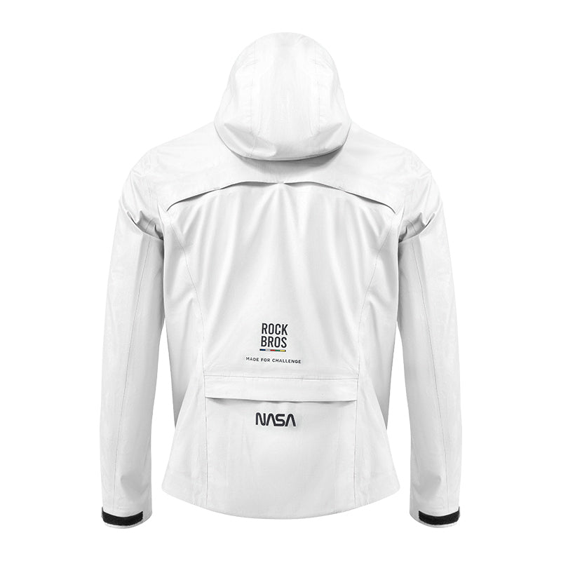 road-to-sky ultralight foldable rain jacket in hi-vis colour #Color_White