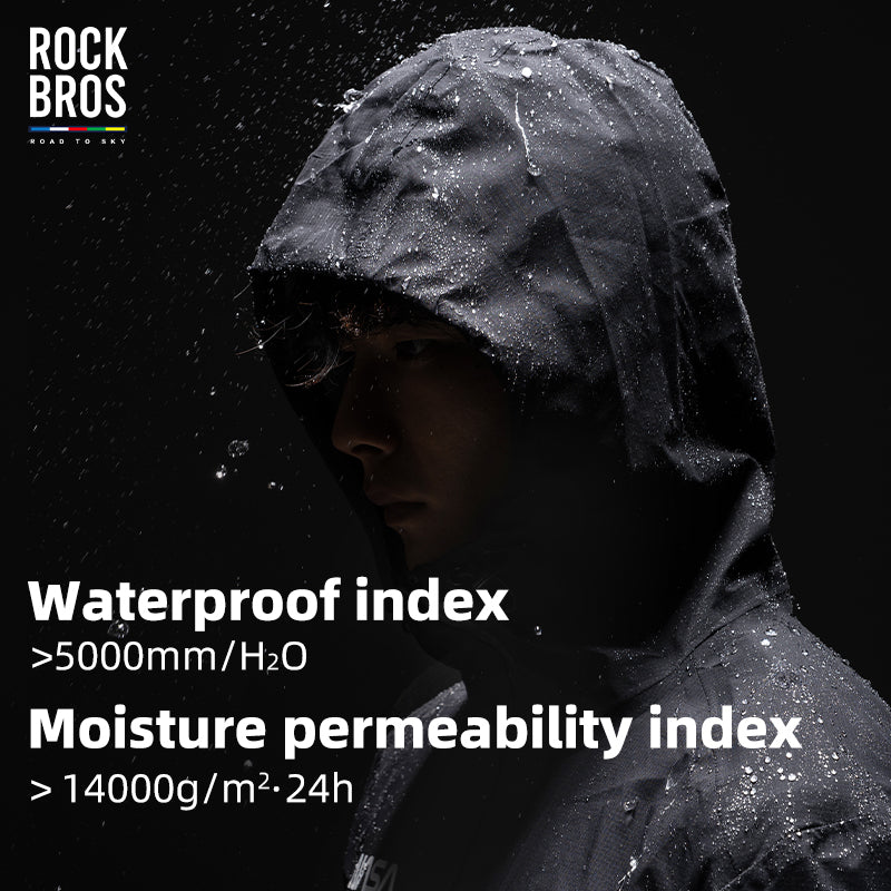 road-to-sky ultralight foldable rain jacket in hi-vis colour