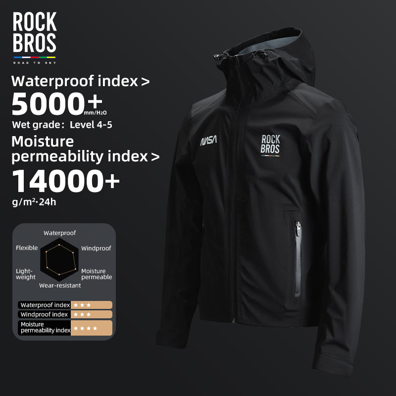 road-to-sky ultralight foldable rain jacket in hi-vis colour