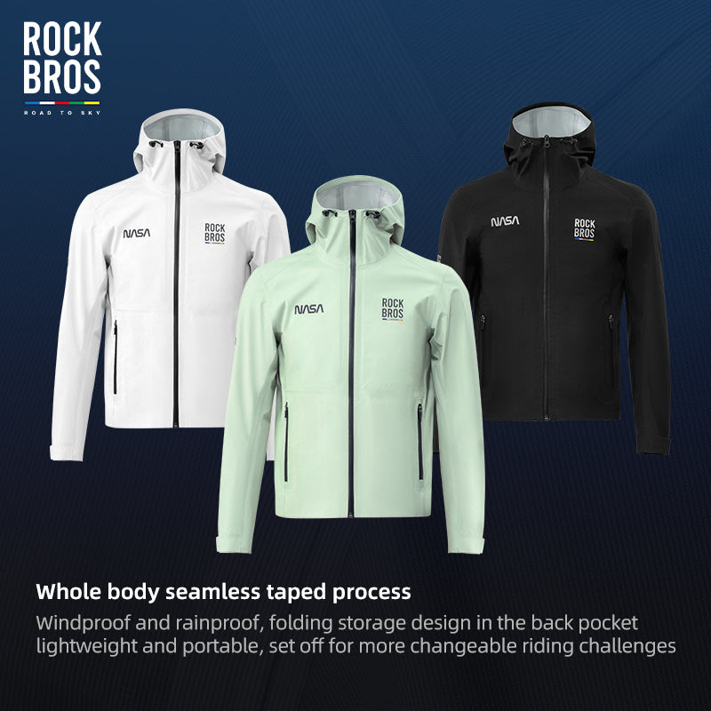 road-to-sky ultralight foldable rain jacket in hi-vis colour