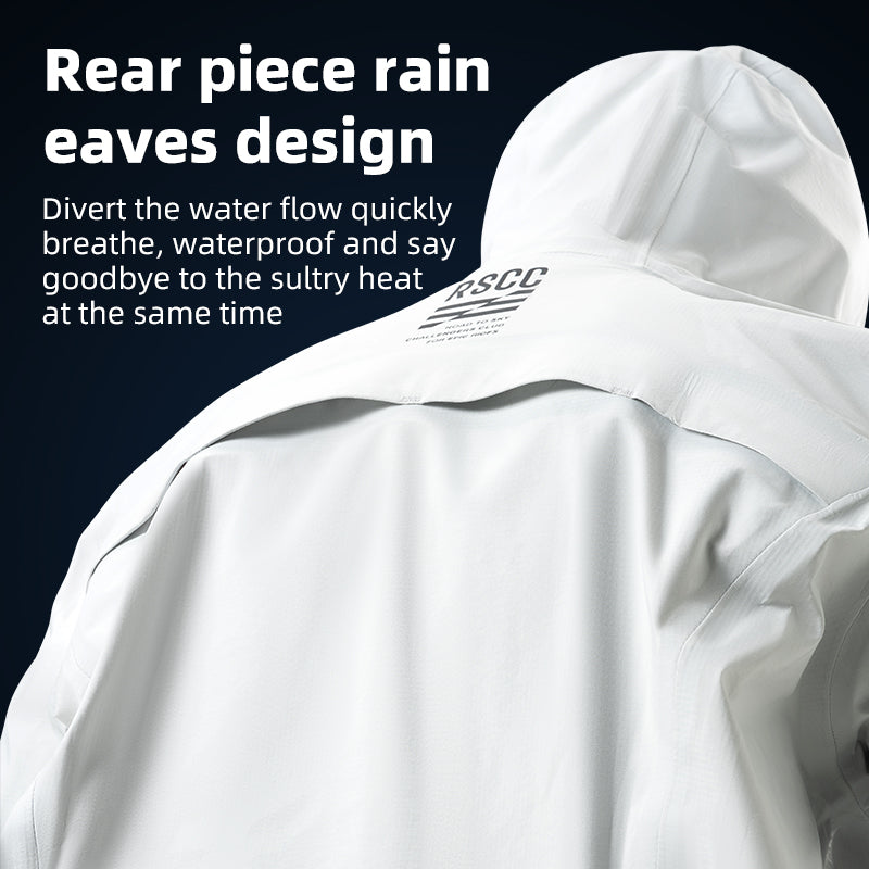road-to-sky ultralight foldable rain jacket in hi-vis colour