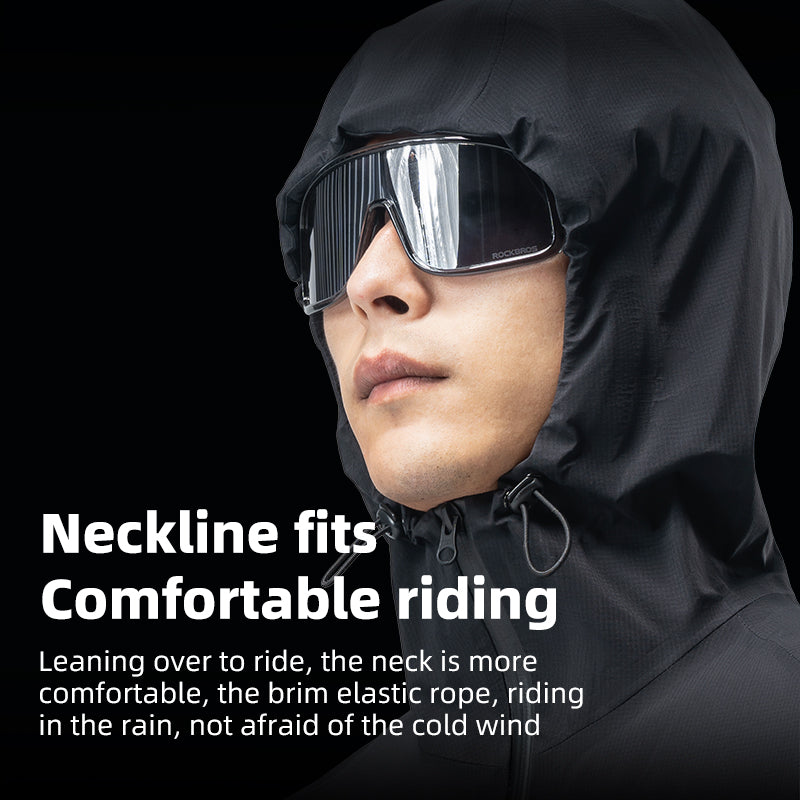 road-to-sky ultralight foldable rain jacket in hi-vis colour
