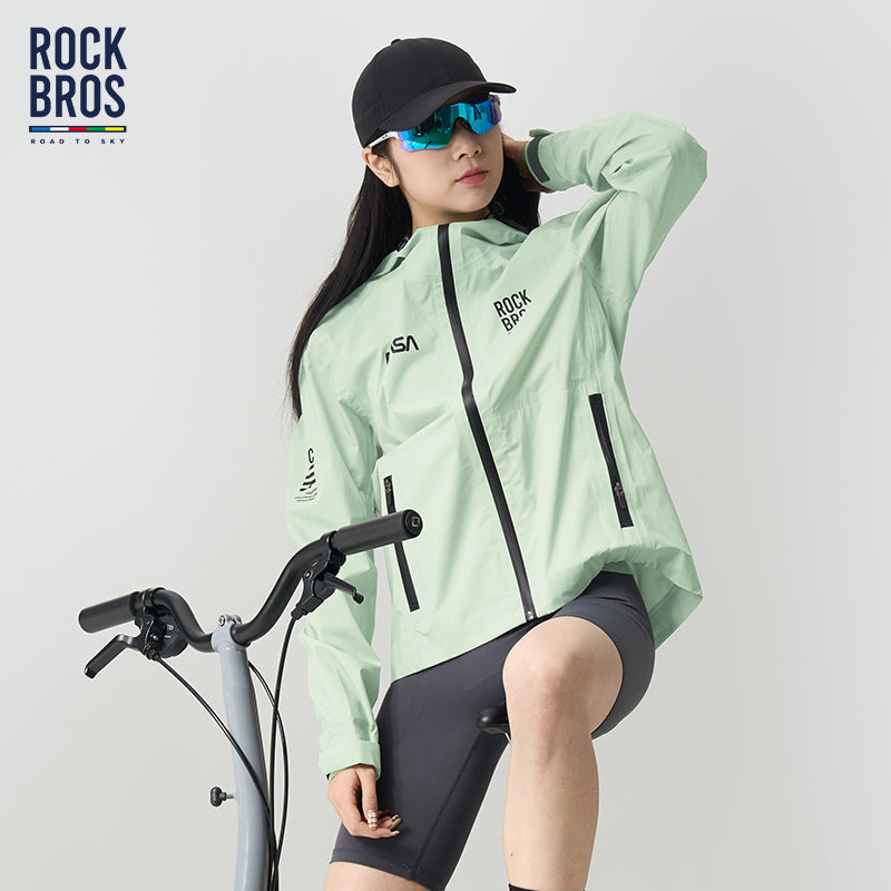 road-to-sky ultralight foldable rain jacket in hi-vis colour #Color_Green