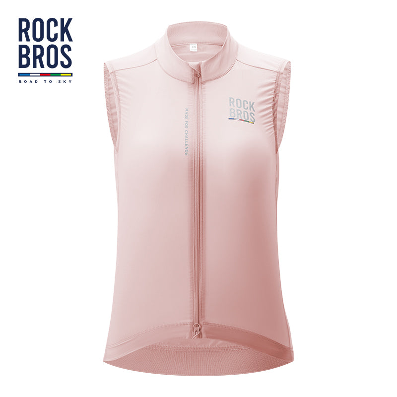 road-to-sky women’s sleeveless cycling vest lightweight breathable gilet for summer rides #Color_Pink