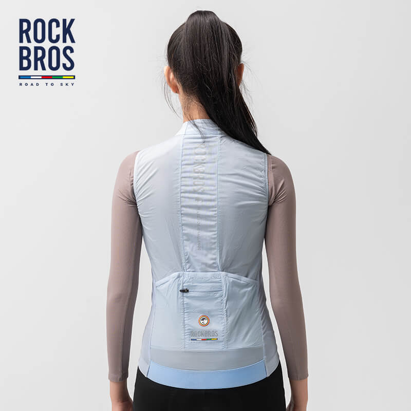 road-to-sky women’s sleeveless cycling vest lightweight breathable gilet for summer rides #Color_Blue