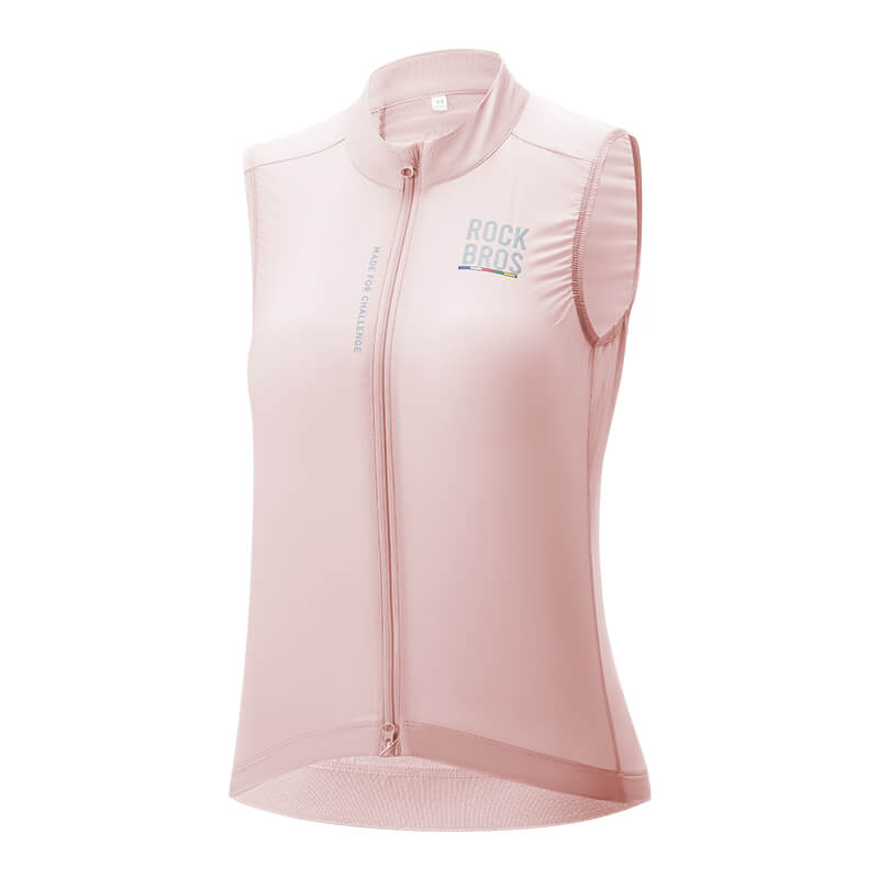 road-to-sky women’s sleeveless cycling vest lightweight breathable gilet for summer rides #Color_Pink
