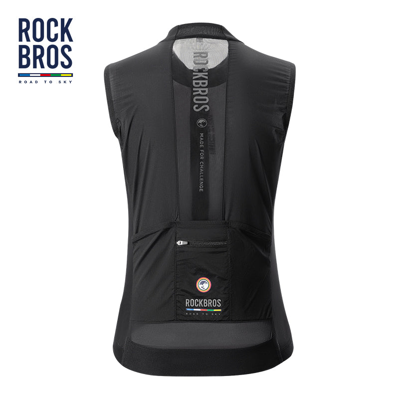 road-to-sky women’s sleeveless cycling vest lightweight breathable gilet for summer rides #Color_Black
